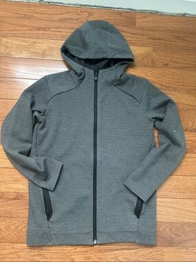 Old Navy Kids Hooded Zip Jacket - Heather Charcoal